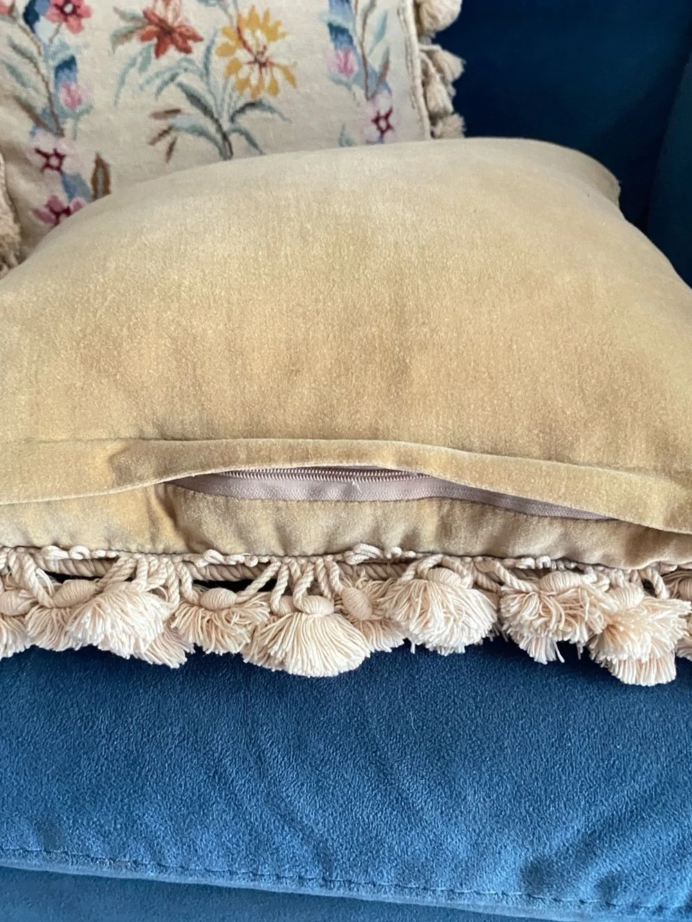 Vintage Needlepoint Throw Pillows – Set of 2 – Feather/Down Filled – 14” x 14”